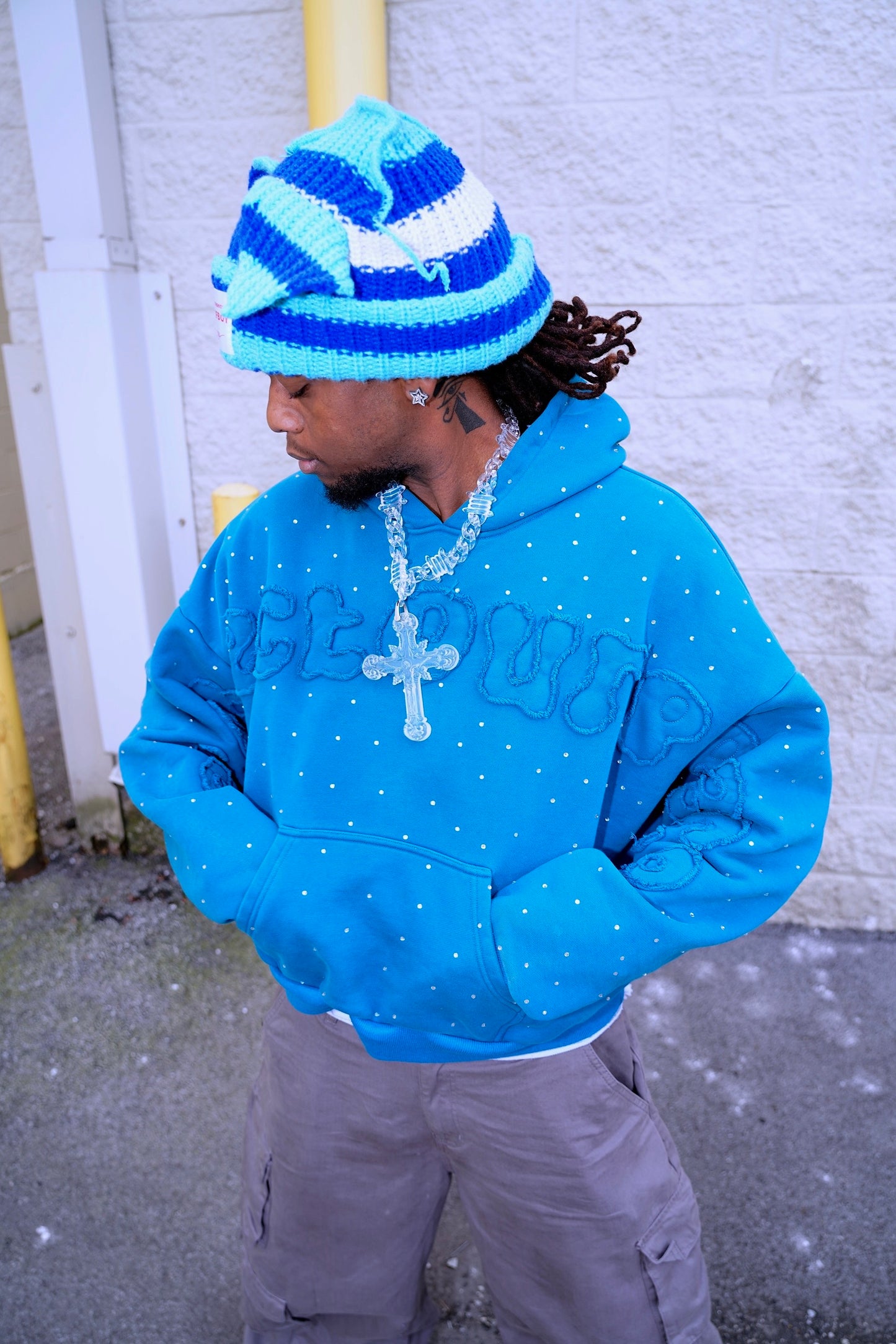"ProtectOurPeace" Ribbed Crop Fit Hoodie