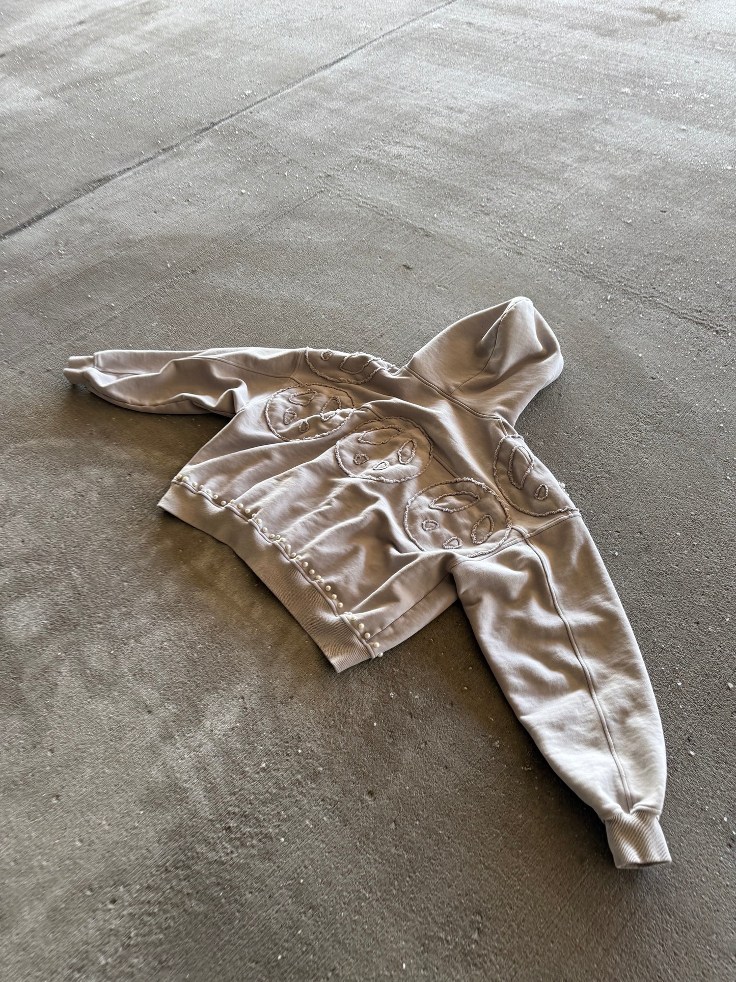 "PEACE" Cropped Zip-Up