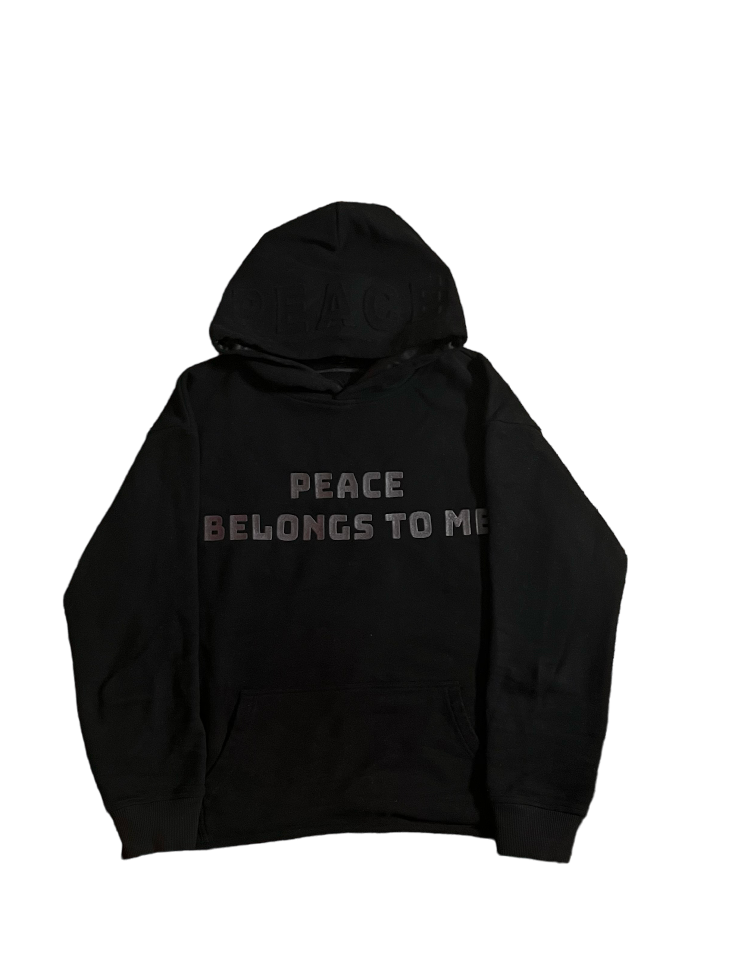Cropped Black Peace Belongs To Me Hoodie – ProtectourPeace